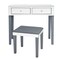 Primrose Mirrored 2-Drawer Makeup Vanity Table with Stool Set